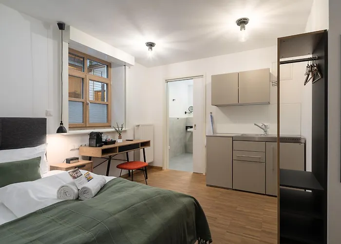 아파트호텔 Dreamcation Altstadthotel - Mikro Mit Kueche & Self Check-in 레겐스부르크